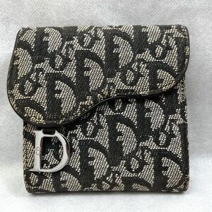 DIOR - Saddle Lotus Wallet Blue Dior Oblique Jacquard R1.230